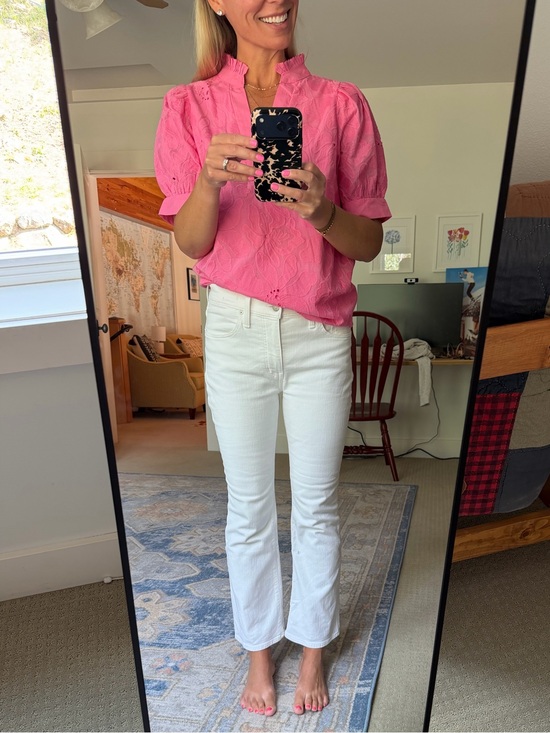 Madewell Denim - Madewell White Women's Jeans - Mid Rise Kick Cut Jeans, Size 28, like new!